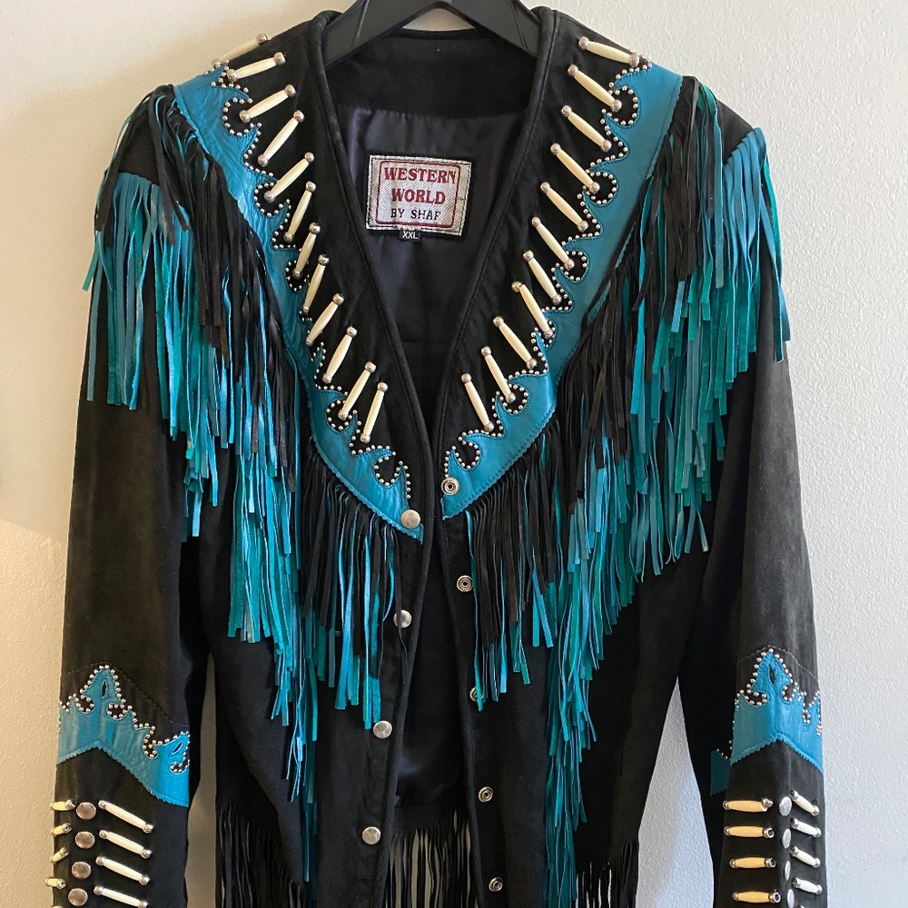 Vintage Leather Western World Coat